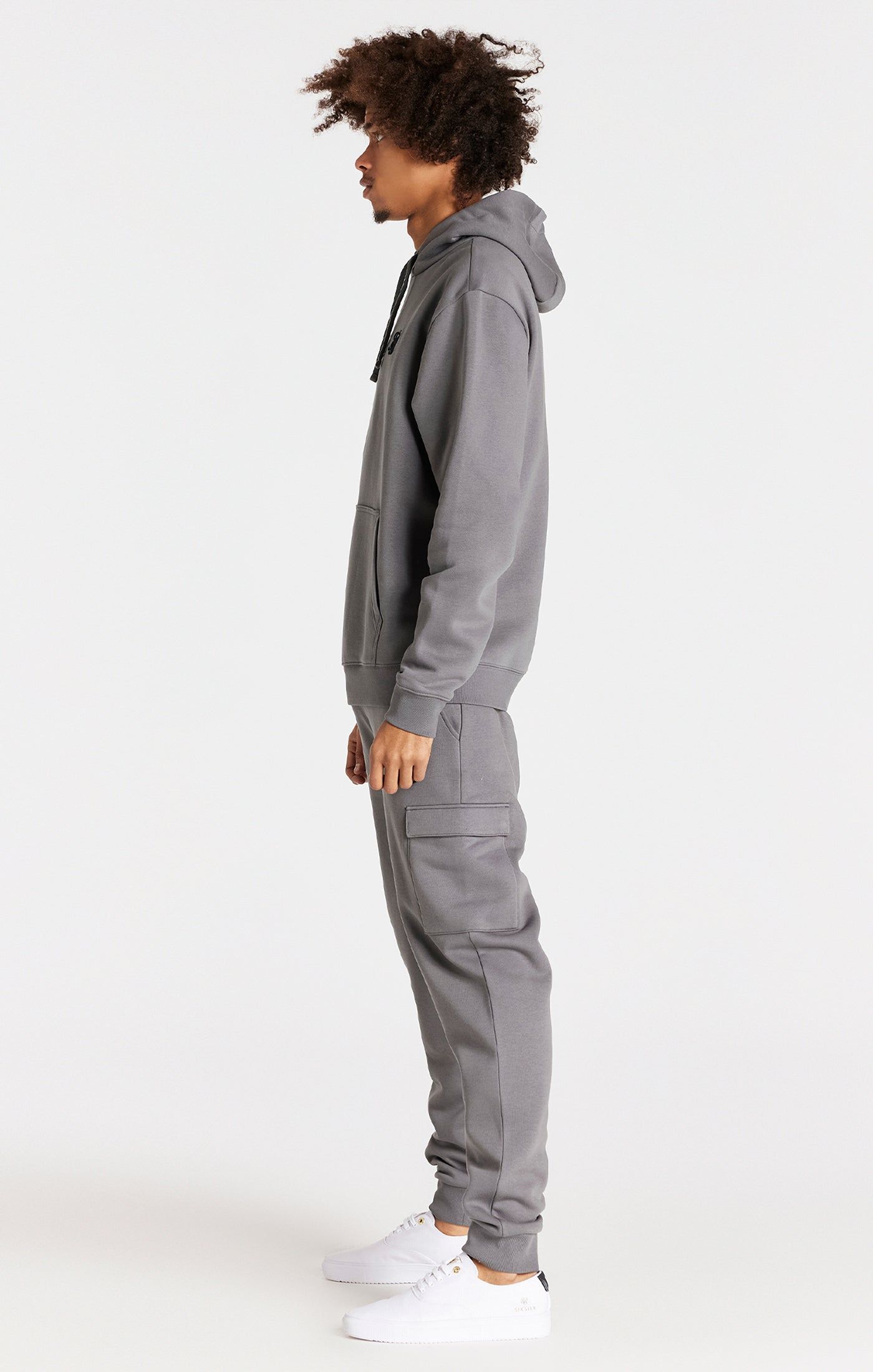 Grey Cargo Fleece Jogger sold by Siksilk product image thumbnail 4