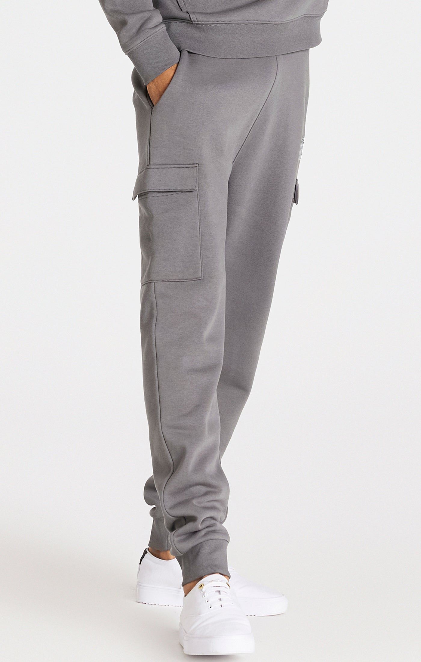 Grey Cargo Fleece Jogger sold by Siksilk product image thumbnail 2