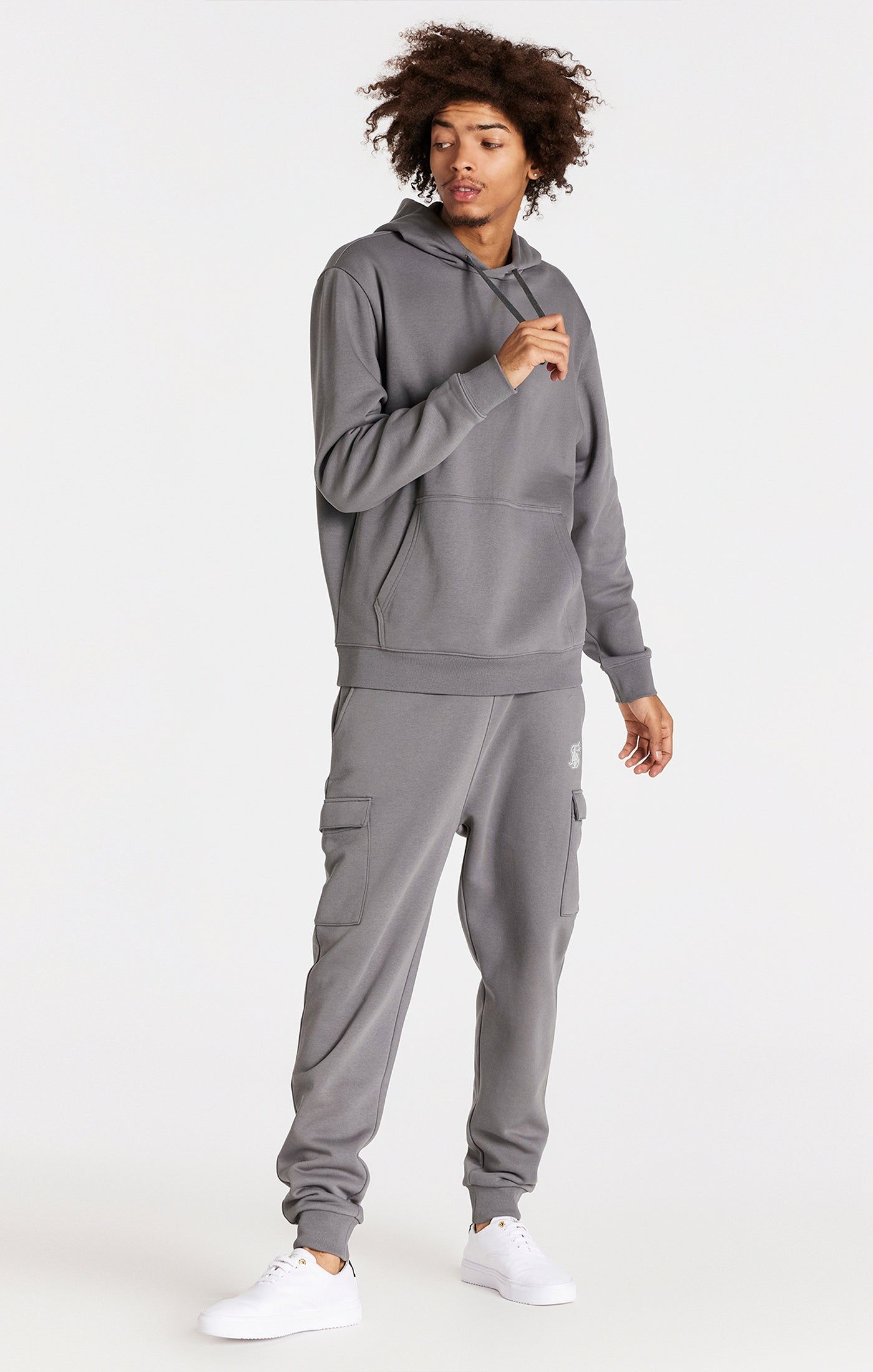 Grey Cargo Fleece Jogger sold by Siksilk product image thumbnail 3