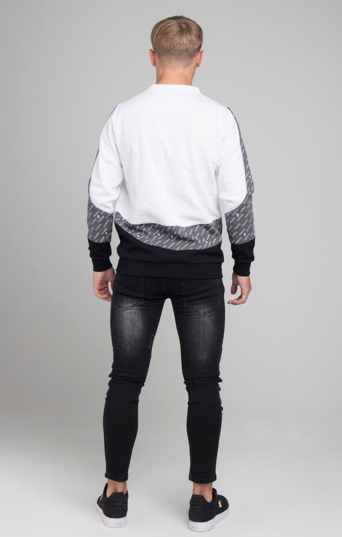 Boys Illusive White Panelled Sweatshirt sold by Siksilk product image thumbnail 3