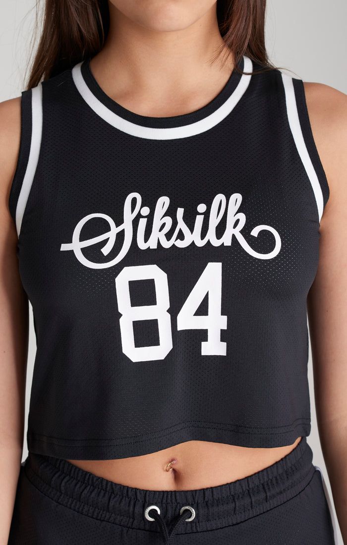 SikSilk Mesh Basketball Crop Vest - Black sold by Siksilk product image thumbnail 3