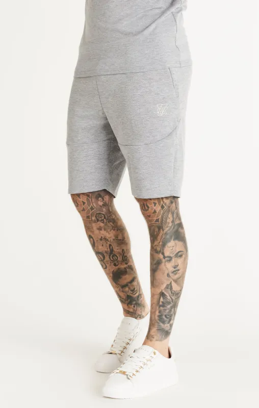 Grey Textured Fitted Short sold by Siksilk