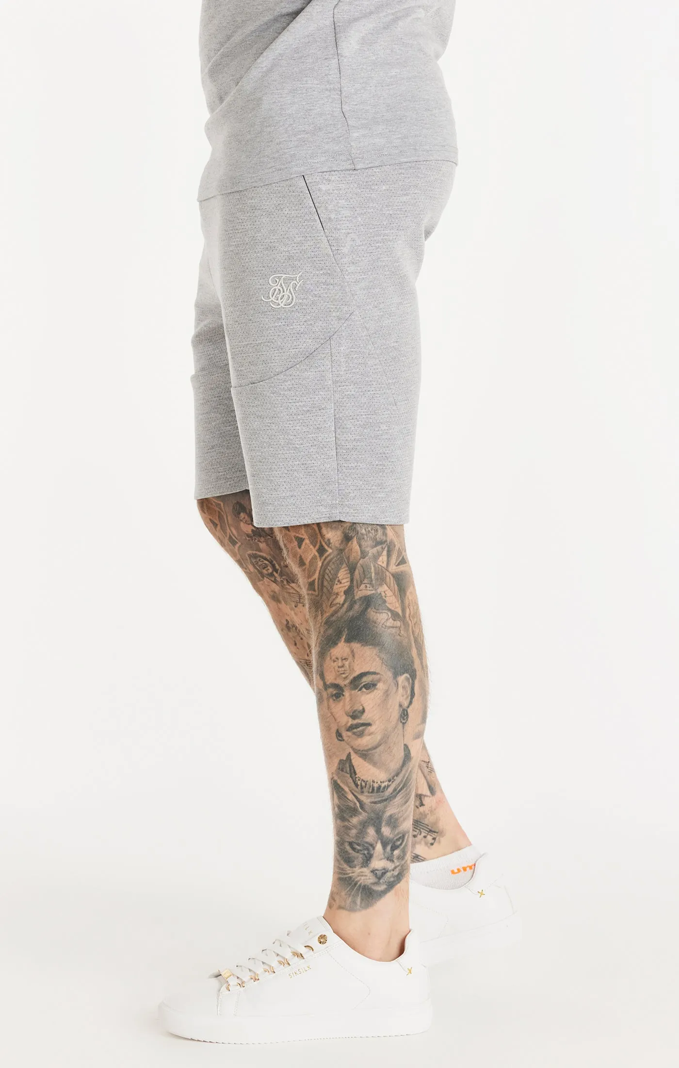 Grey Textured Fitted Short sold by Siksilk product image thumbnail 2
