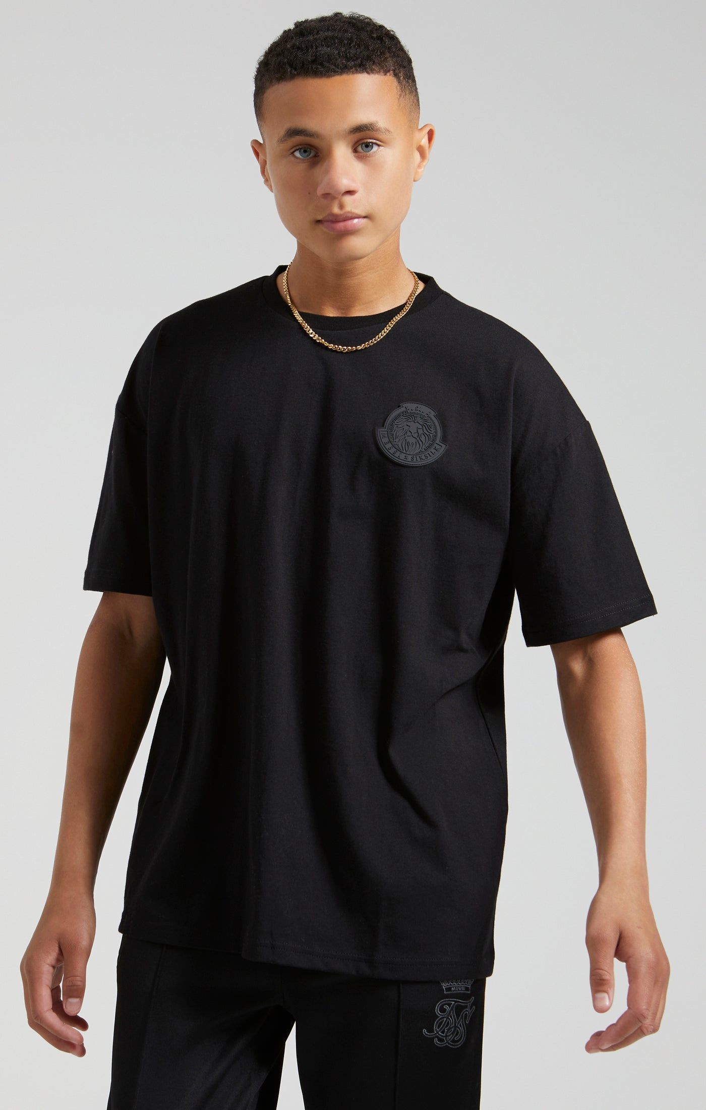 Boys Messi x SikSilk Black Lion Graphic Oversized T-Shirt sold by Siksilk product image thumbnail 3