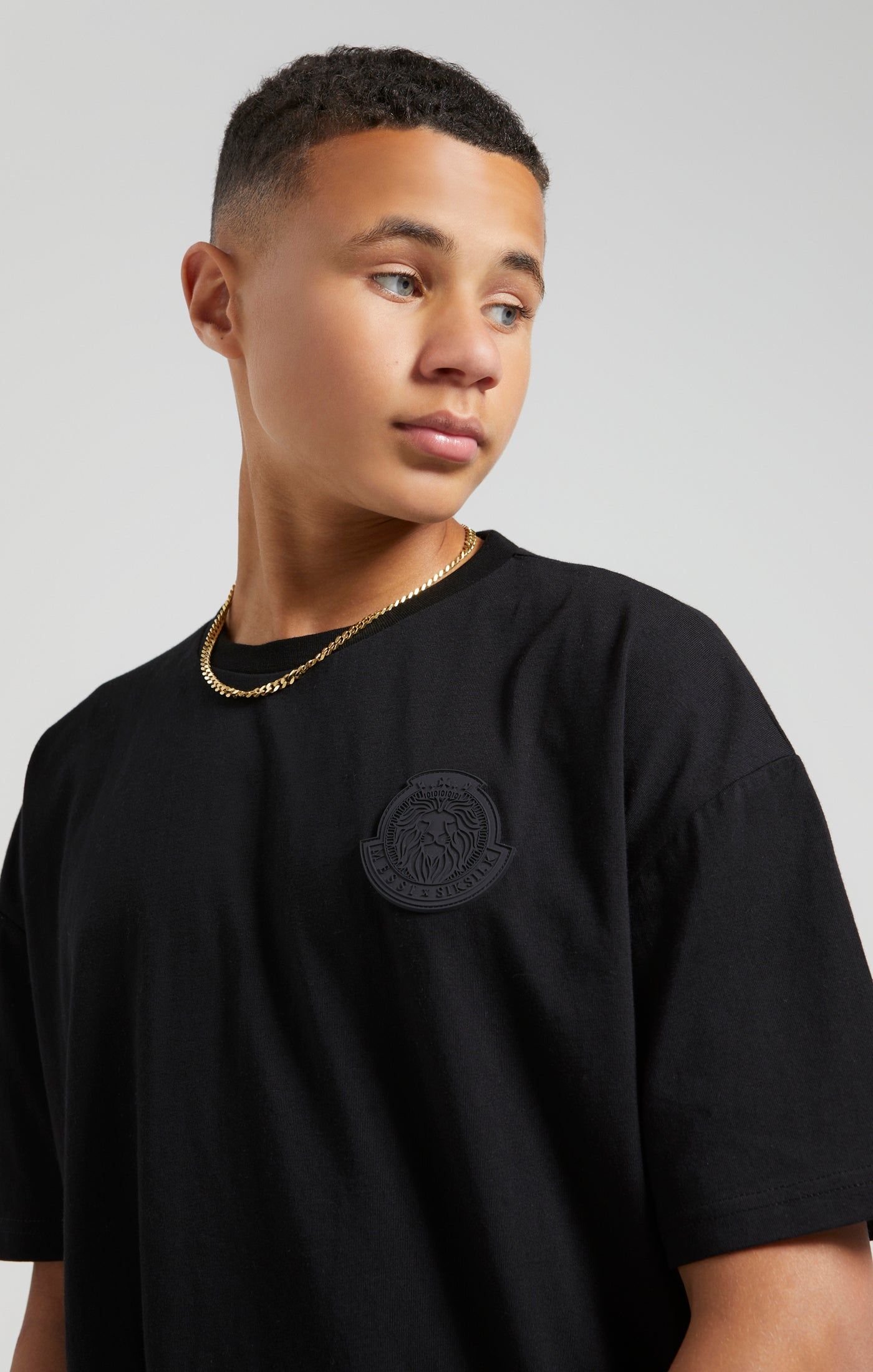Boys Messi x SikSilk Black Lion Graphic Oversized T-Shirt sold by Siksilk product image thumbnail 2