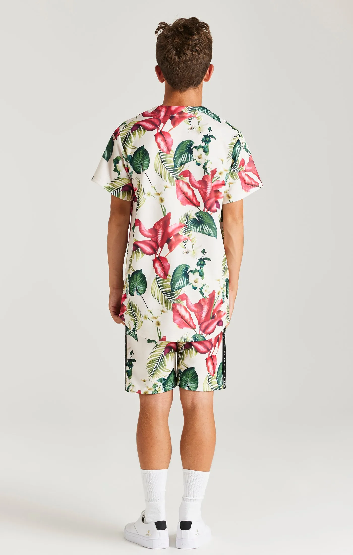 SikSilk Retro Tropics Baseball Jersey - Ecru sold by Siksilk product image thumbnail 5