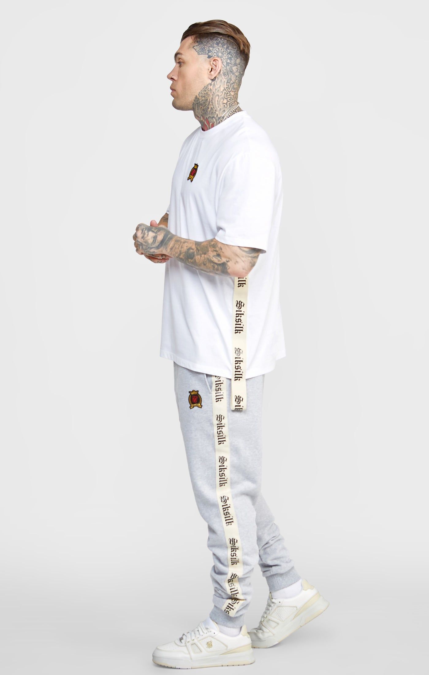 Grey Jogger Pant W Gothic Taping sold by Siksilk product image thumbnail 6