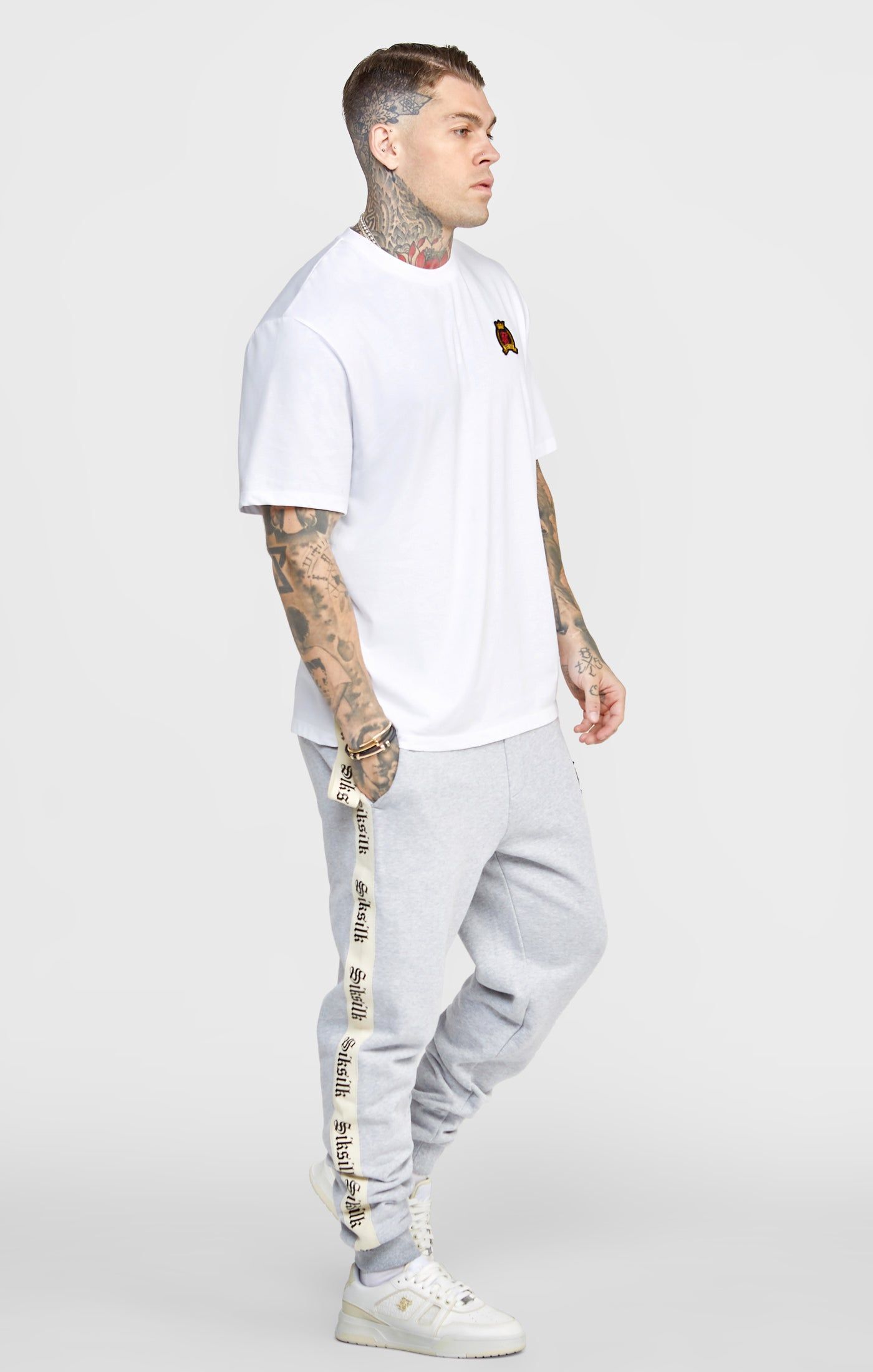 Grey Jogger Pant W Gothic Taping sold by Siksilk product image thumbnail 3