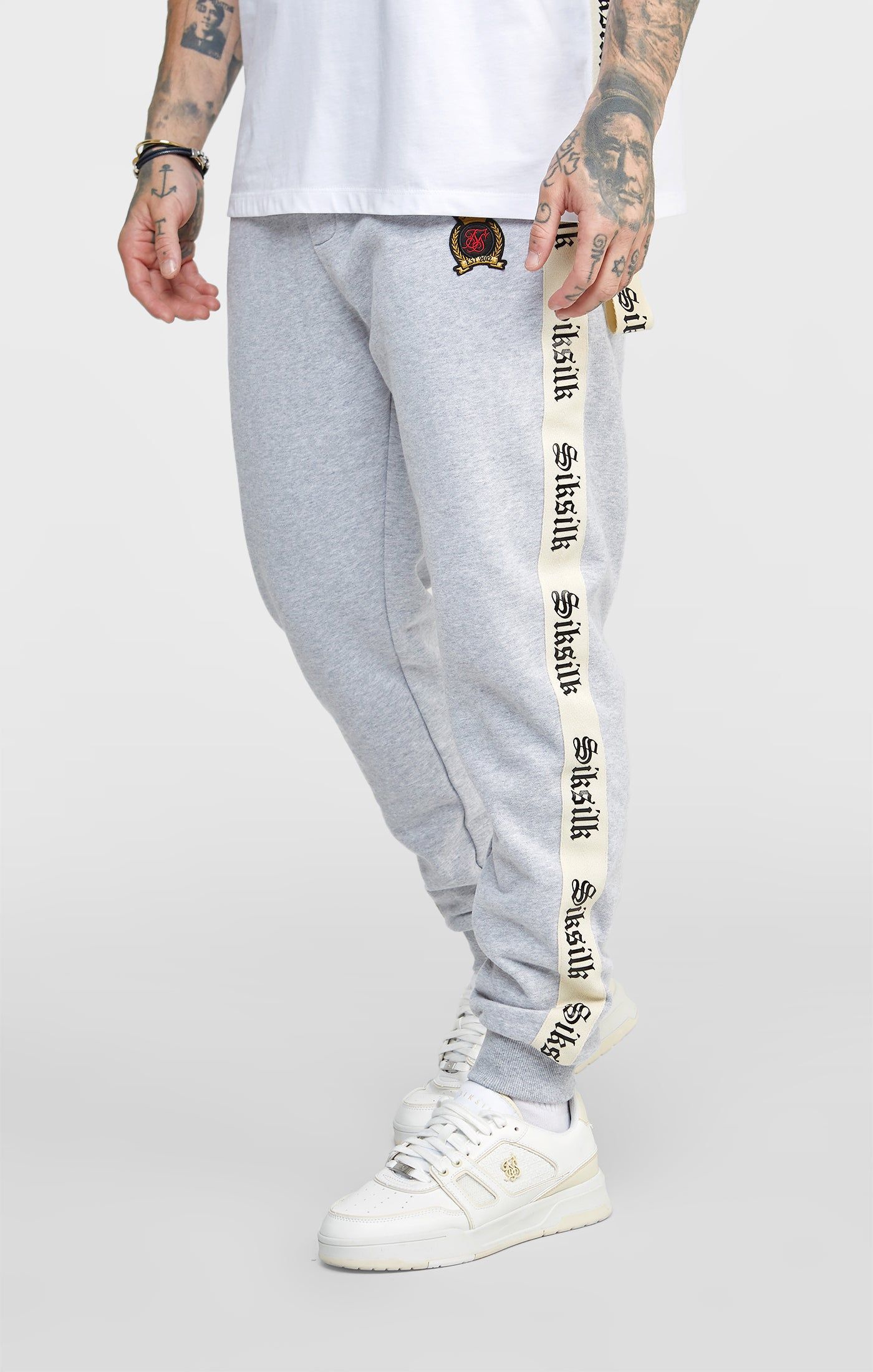 Grey Jogger Pant W Gothic Taping sold by Siksilk