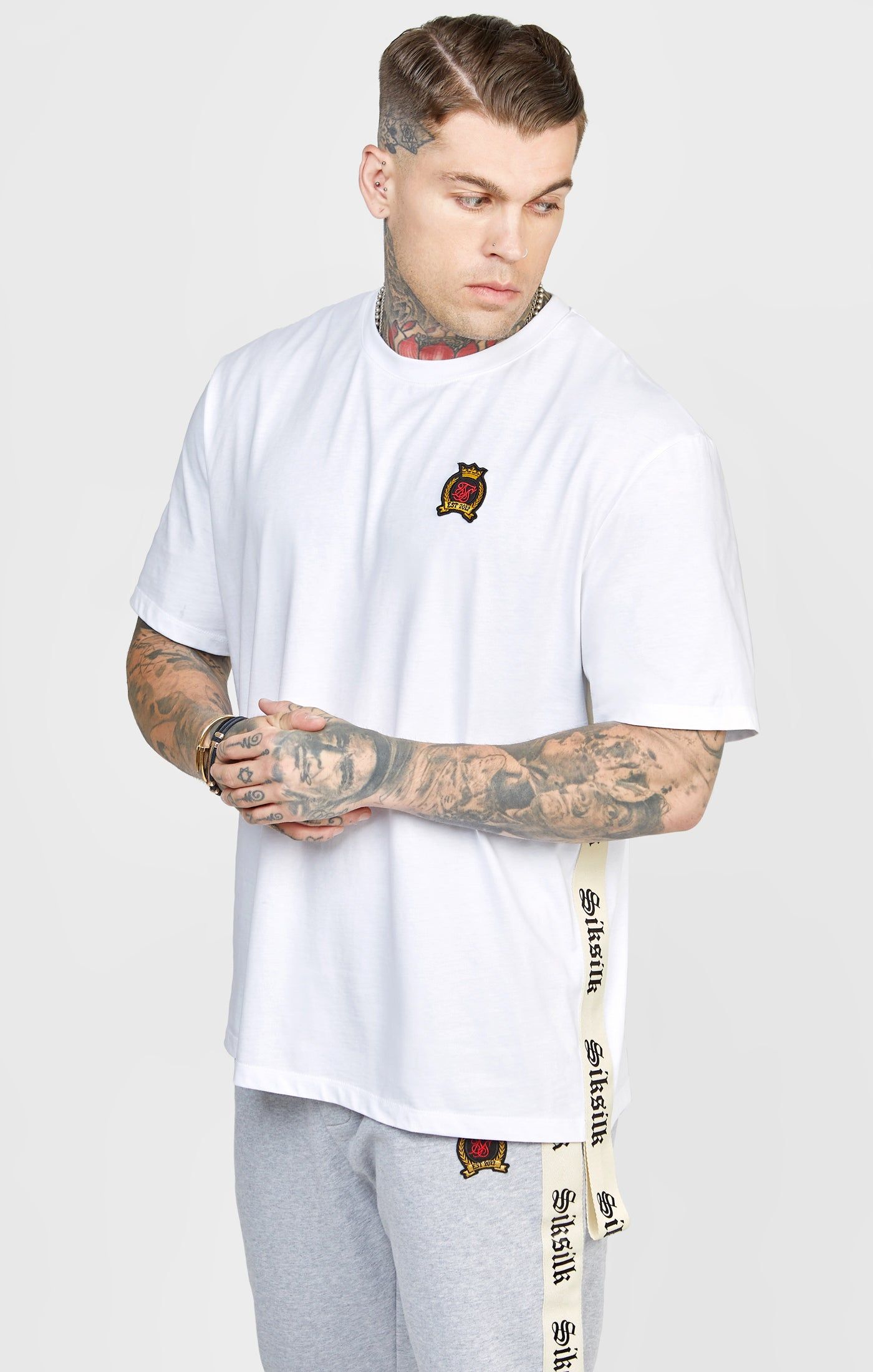 Grey Jogger Pant W Gothic Taping sold by Siksilk product image thumbnail 8