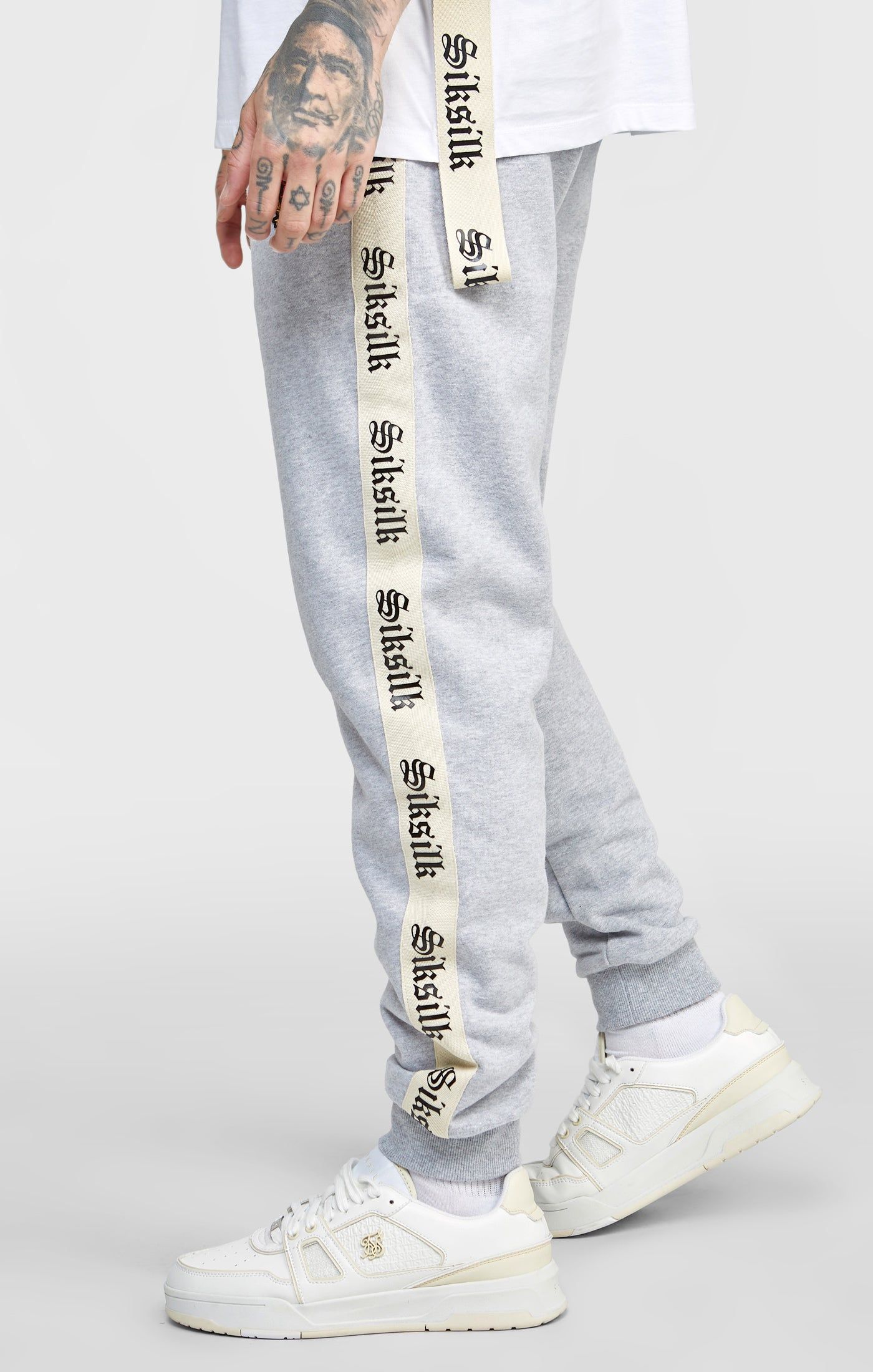 Grey Jogger Pant W Gothic Taping sold by Siksilk product image thumbnail 2