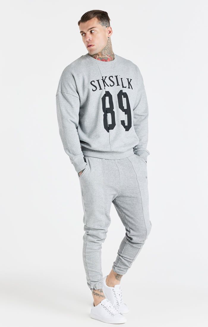Grey Marl Logo Crew Sweatshirt sold by Siksilk product image thumbnail 4