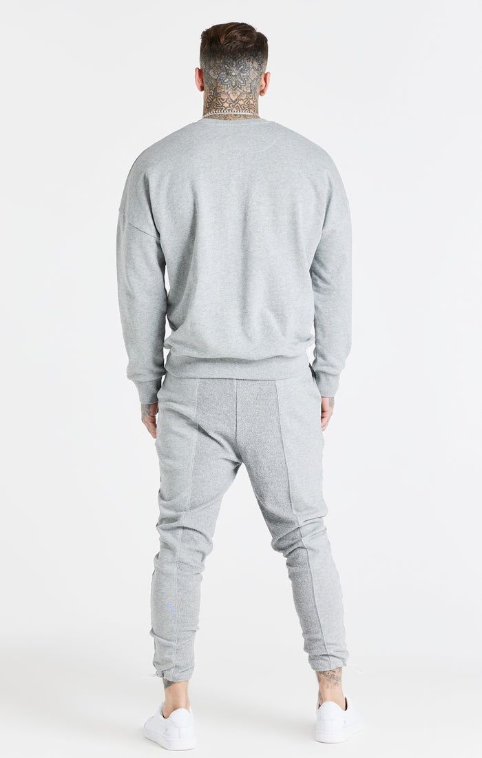 Grey Marl Logo Crew Sweatshirt sold by Siksilk product image thumbnail 5