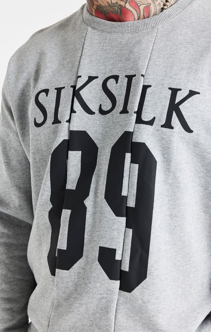 Grey Marl Logo Crew Sweatshirt sold by Siksilk product image thumbnail 2