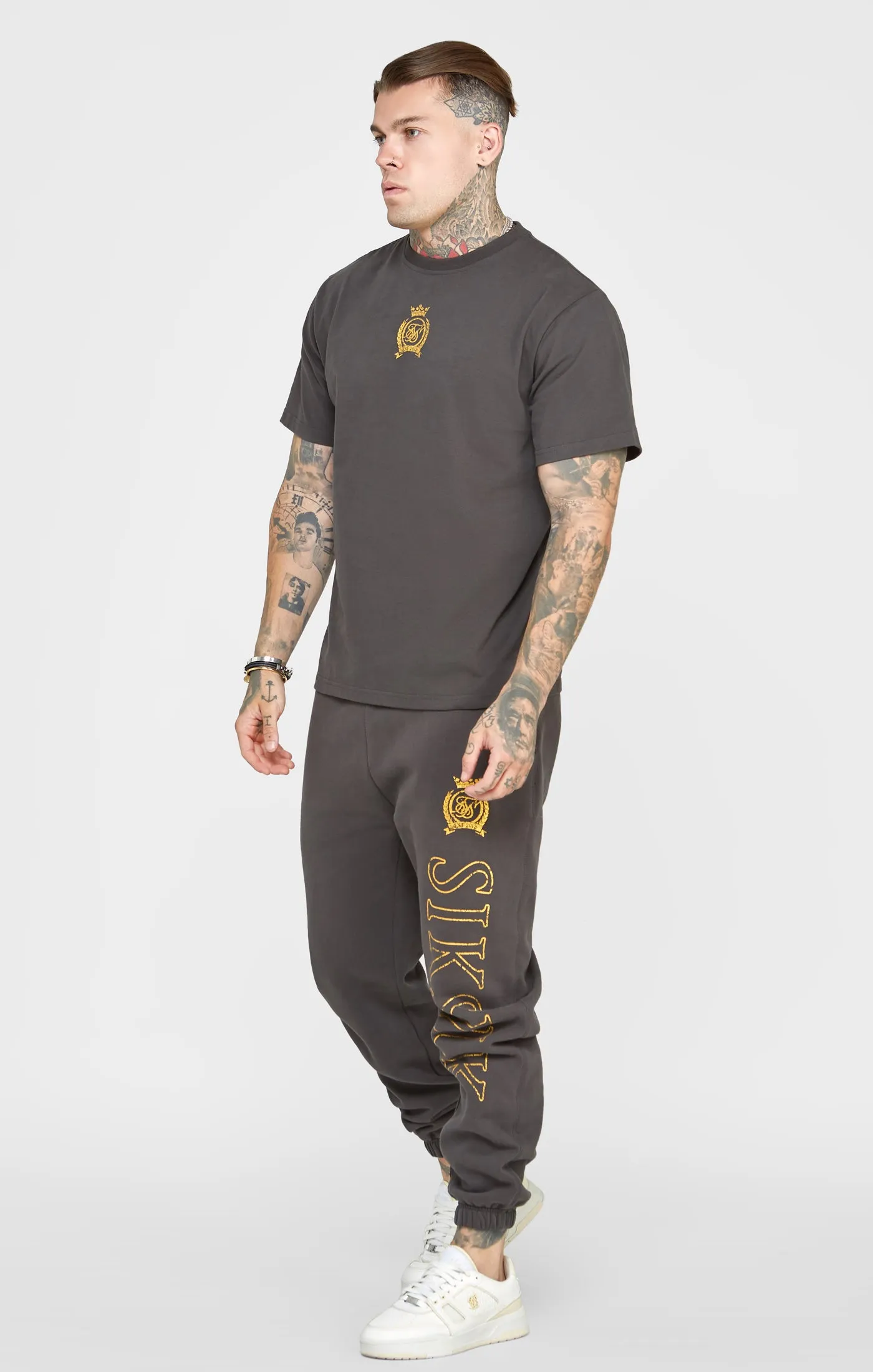 Black & Gold Relaxed Jogger sold by Siksilk product image thumbnail 3