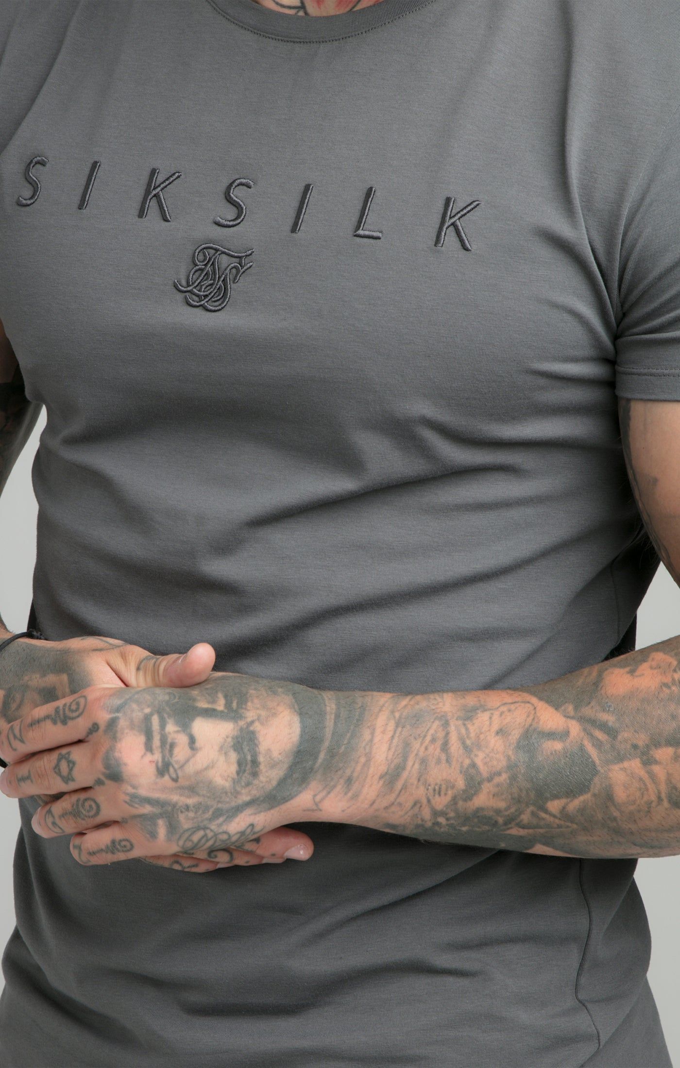 SikSilk Hybrid Pro Gym Tee - Dark Grey sold by Siksilk product image thumbnail 2
