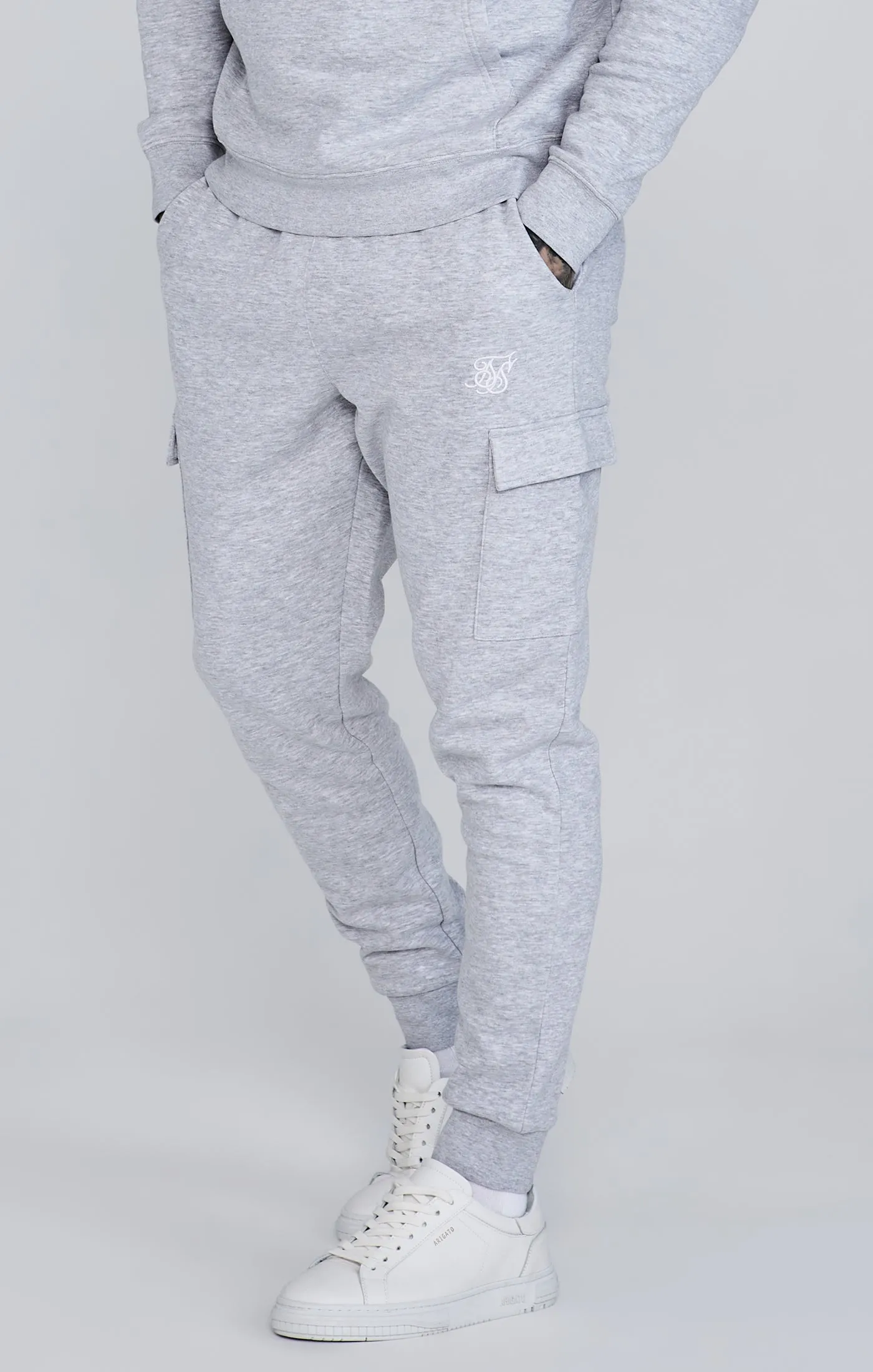 Grey Essentials Cargo Joggers sold by Siksilk