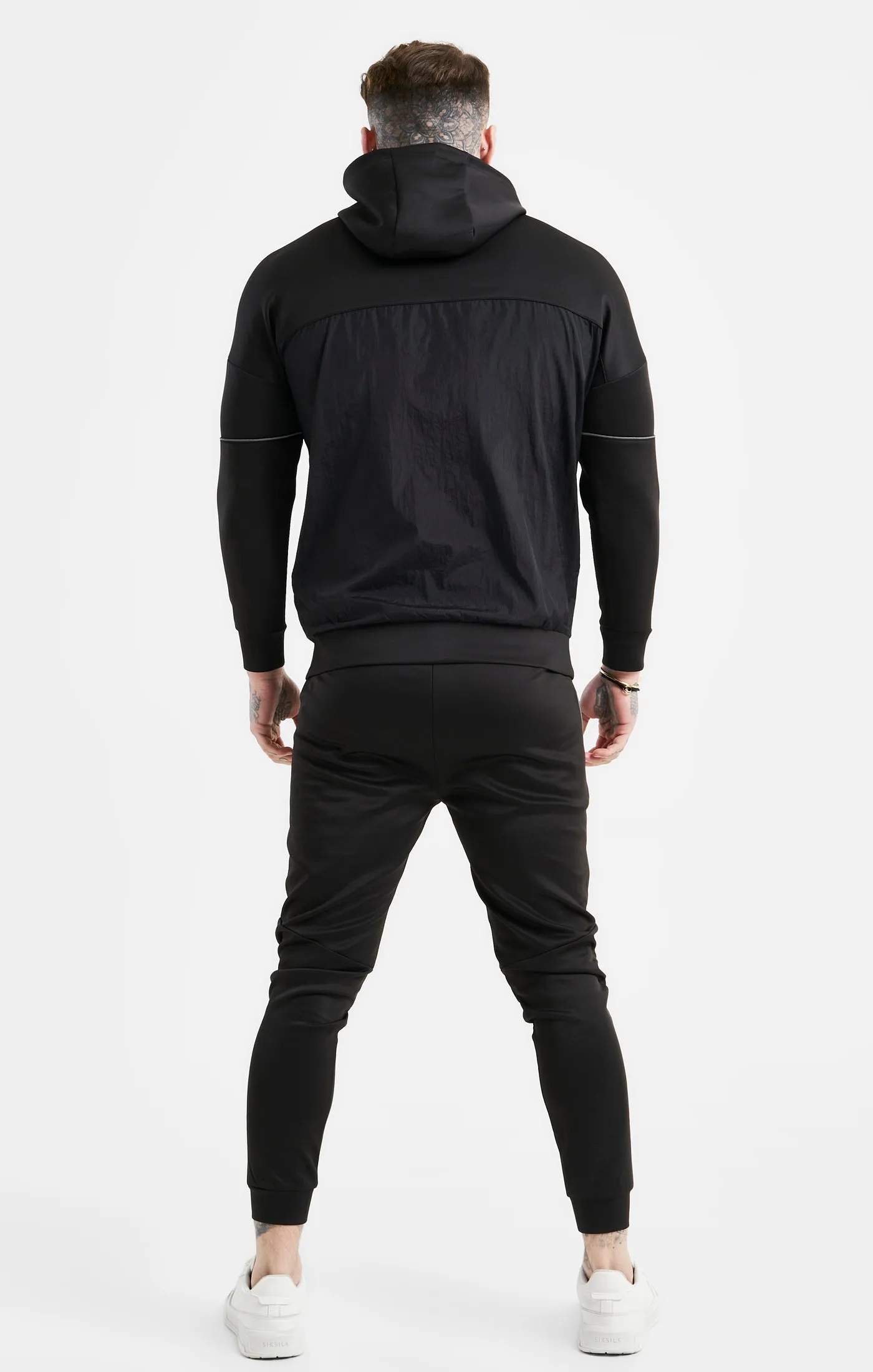 Black Panelled Jogger sold by Siksilk product image thumbnail 5