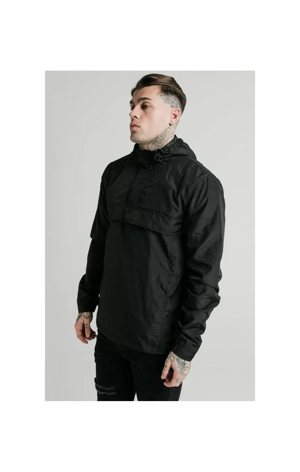 SikSilk Energy Overhead Windbreaker - Black sold by Siksilk