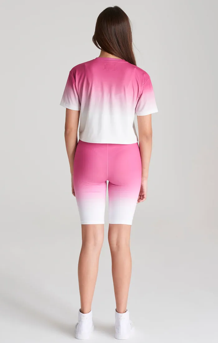 Girls Pink Fade Cropped T-Shirt sold by Siksilk product image thumbnail 5
