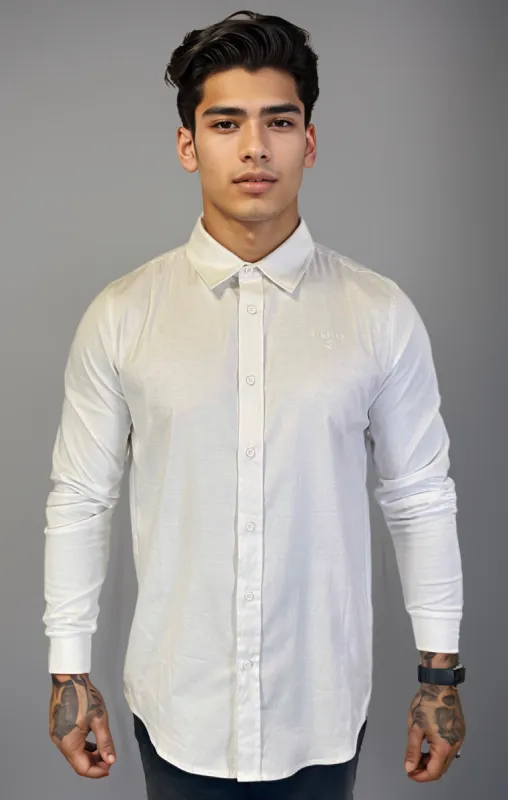 White Essentials Long Sleeve Shirt sold by Siksilk