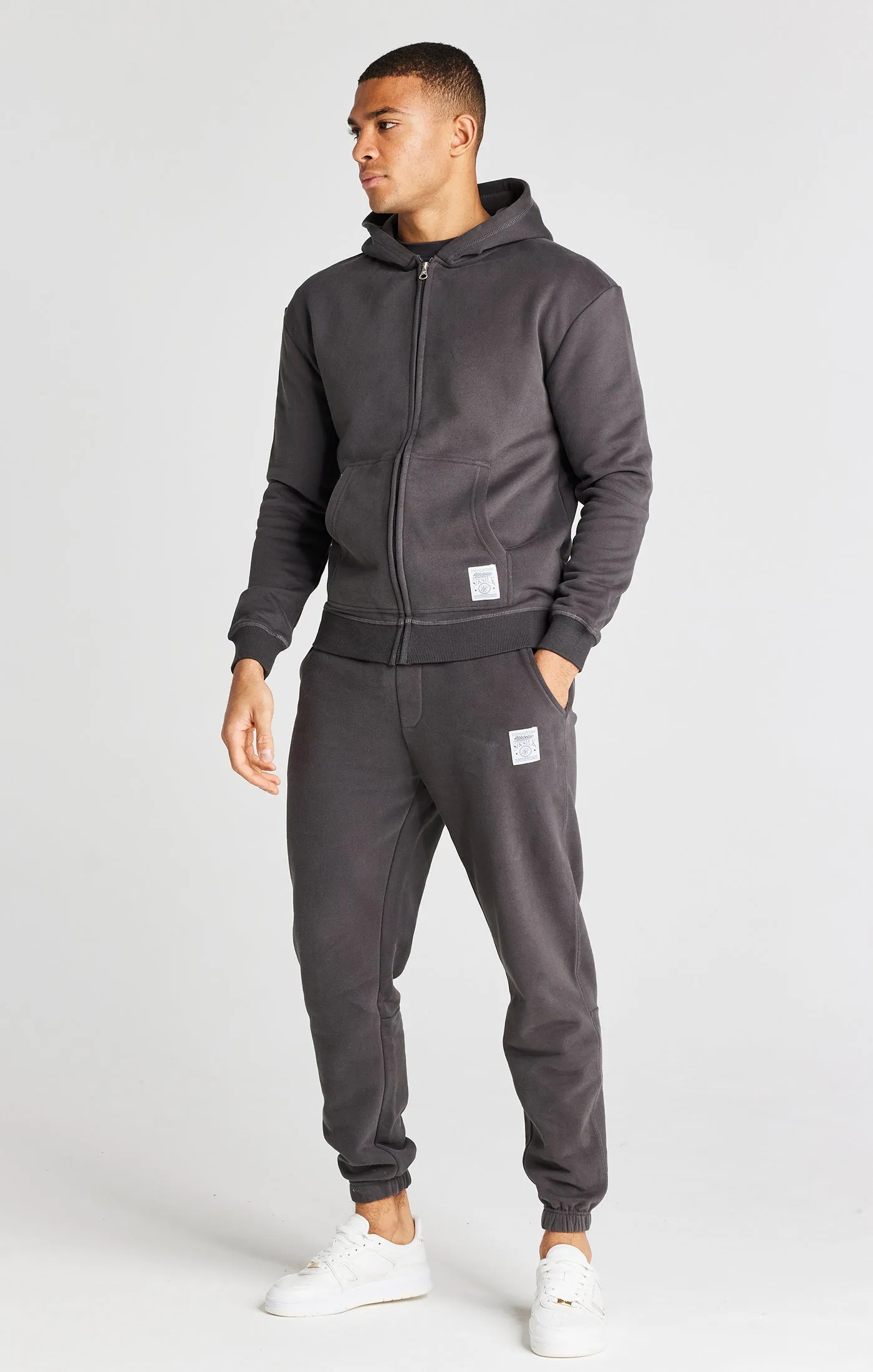 Black Foundation Zip Through Hoodie sold by Siksilk product image thumbnail 3