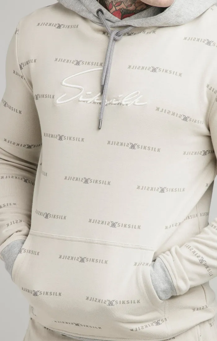 Beige Reflect Print Overhead Hoodie sold by Siksilk product image thumbnail 2