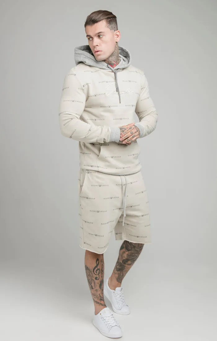 Beige Reflect Print Overhead Hoodie sold by Siksilk product image thumbnail 3