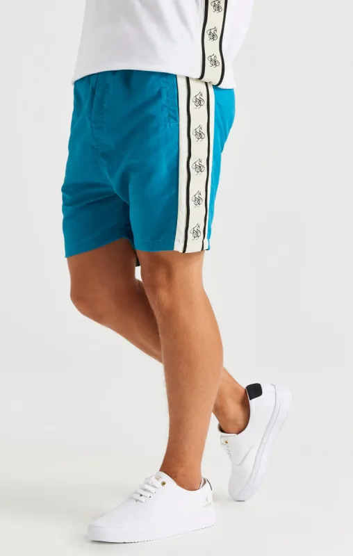 SikSilk Cali Tape Shorts - Teal sold by Siksilk