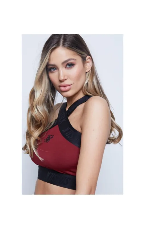 SikSilk Wrap Tape Bralette - Red sold by Siksilk