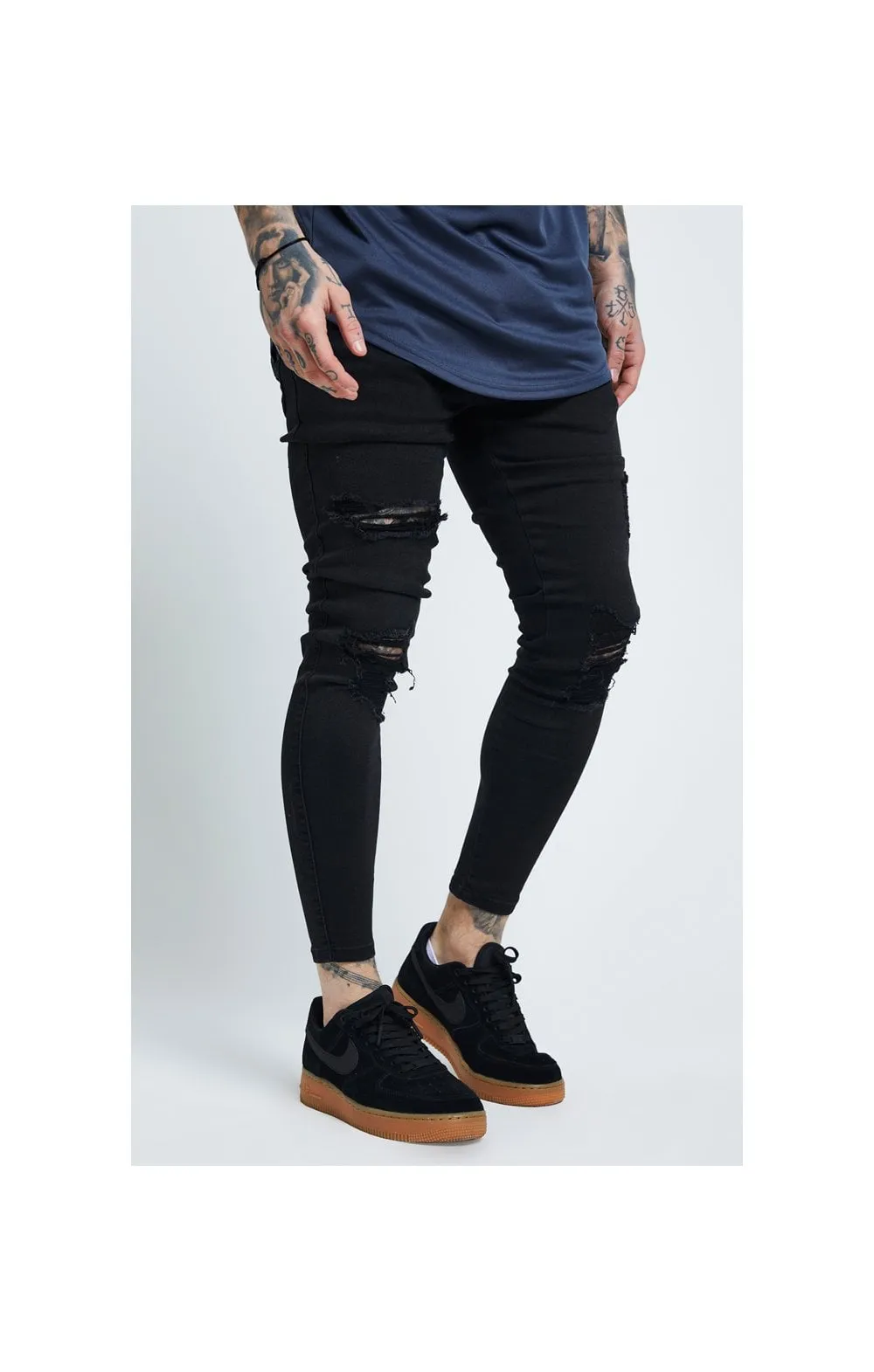 SikSilk Distressed Skinny Jeans – Black sold by Siksilk product image thumbnail 2
