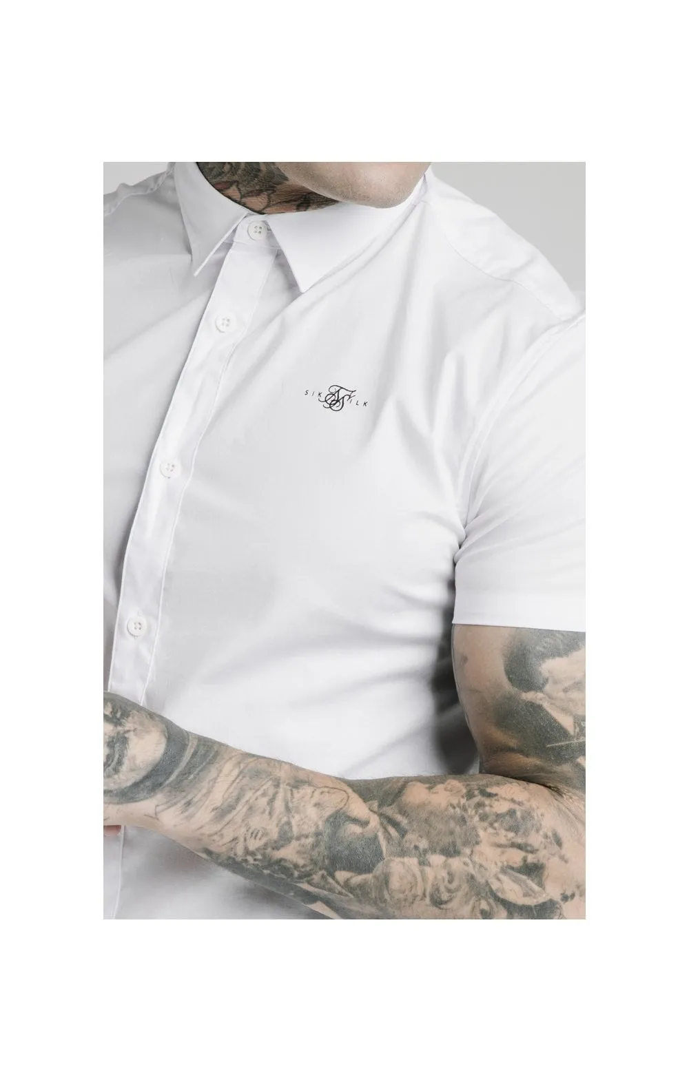 SikSilk S/S Standard Collar Shirt - White sold by Siksilk