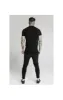 SikSilk Cover Stitch Raglan Gym Tee - Black & Red sold by Siksilk