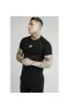 SikSilk Cover Stitch Raglan Gym Tee - Black & Red sold by Siksilk