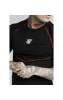 SikSilk Cover Stitch Raglan Gym Tee - Black & Red sold by Siksilk