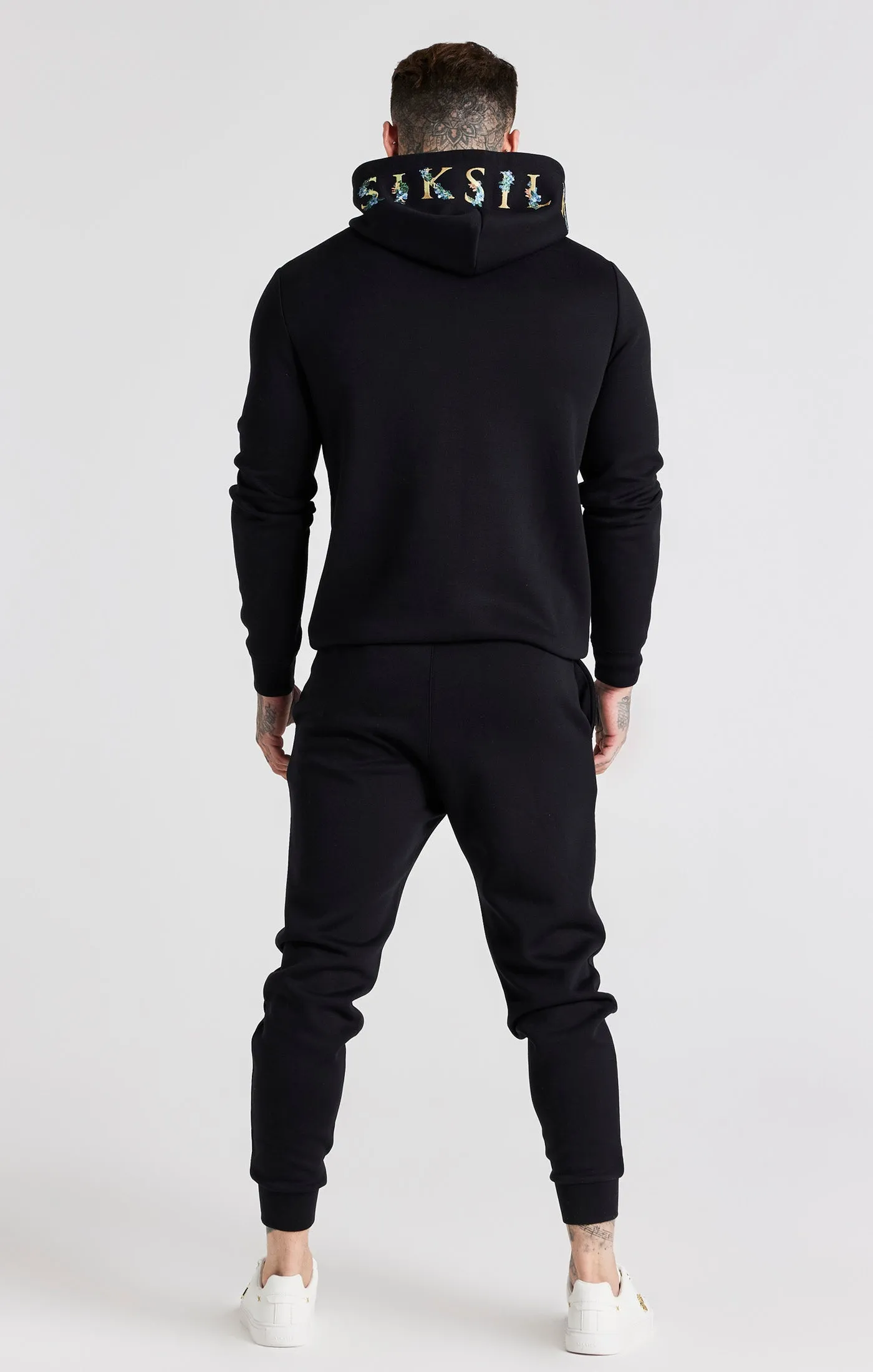 Black Floral Embroidered Hoodie sold by Siksilk product image thumbnail 5