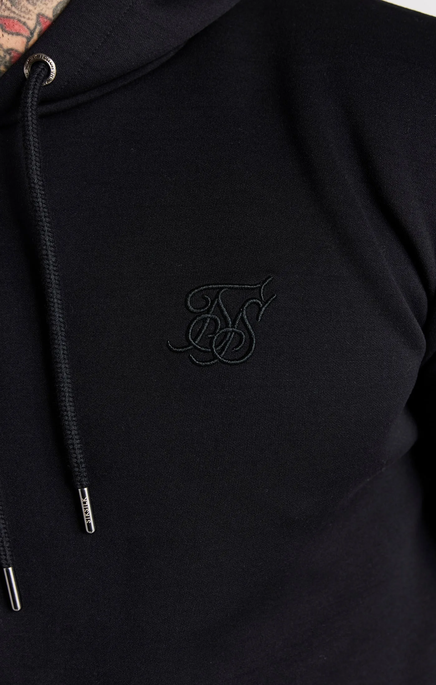 Black Floral Embroidered Hoodie sold by Siksilk product image thumbnail 2