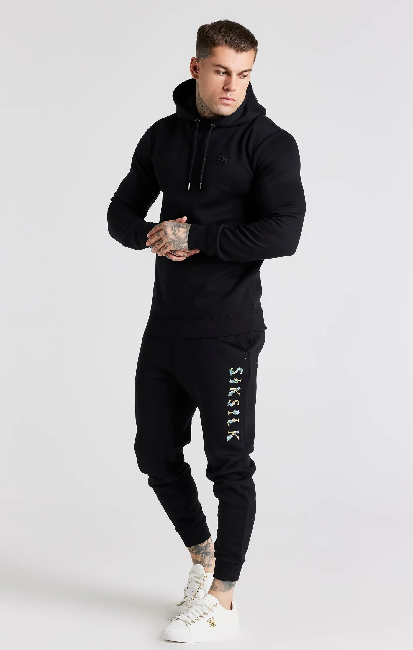 Black Floral Embroidered Hoodie sold by Siksilk product image thumbnail 3