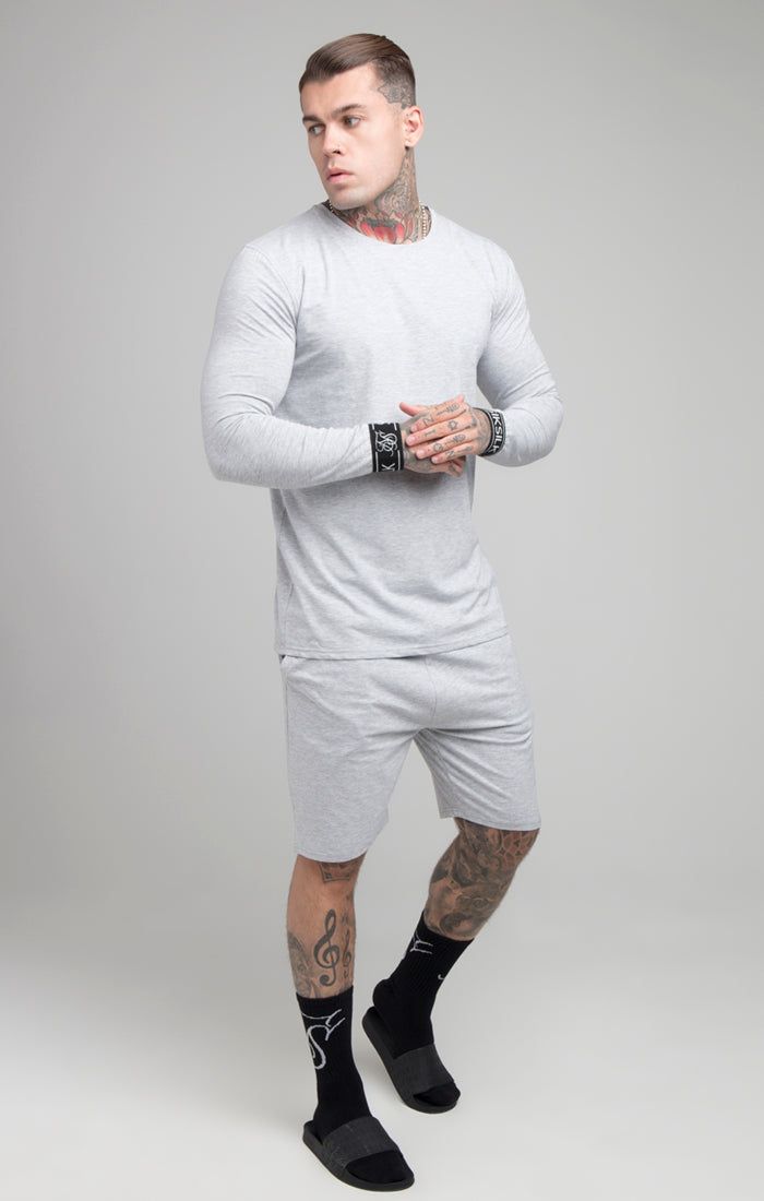 Grey Marl Long Sleeve T-Shirt sold by Siksilk product image thumbnail 5