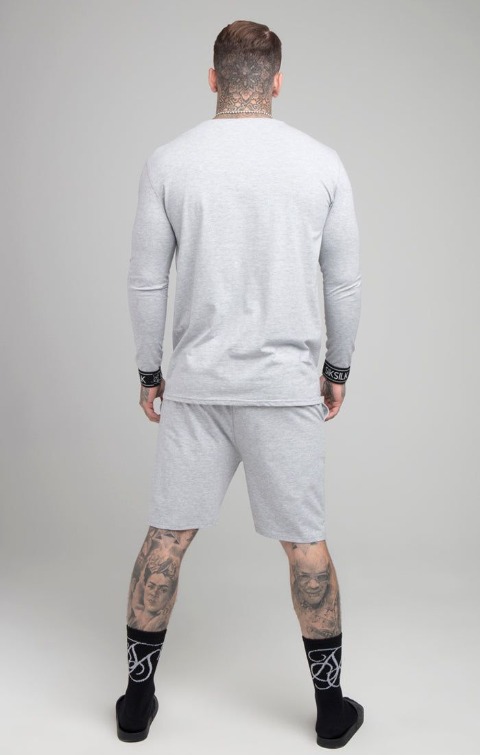 Grey Marl Long Sleeve T-Shirt sold by Siksilk product image thumbnail 3