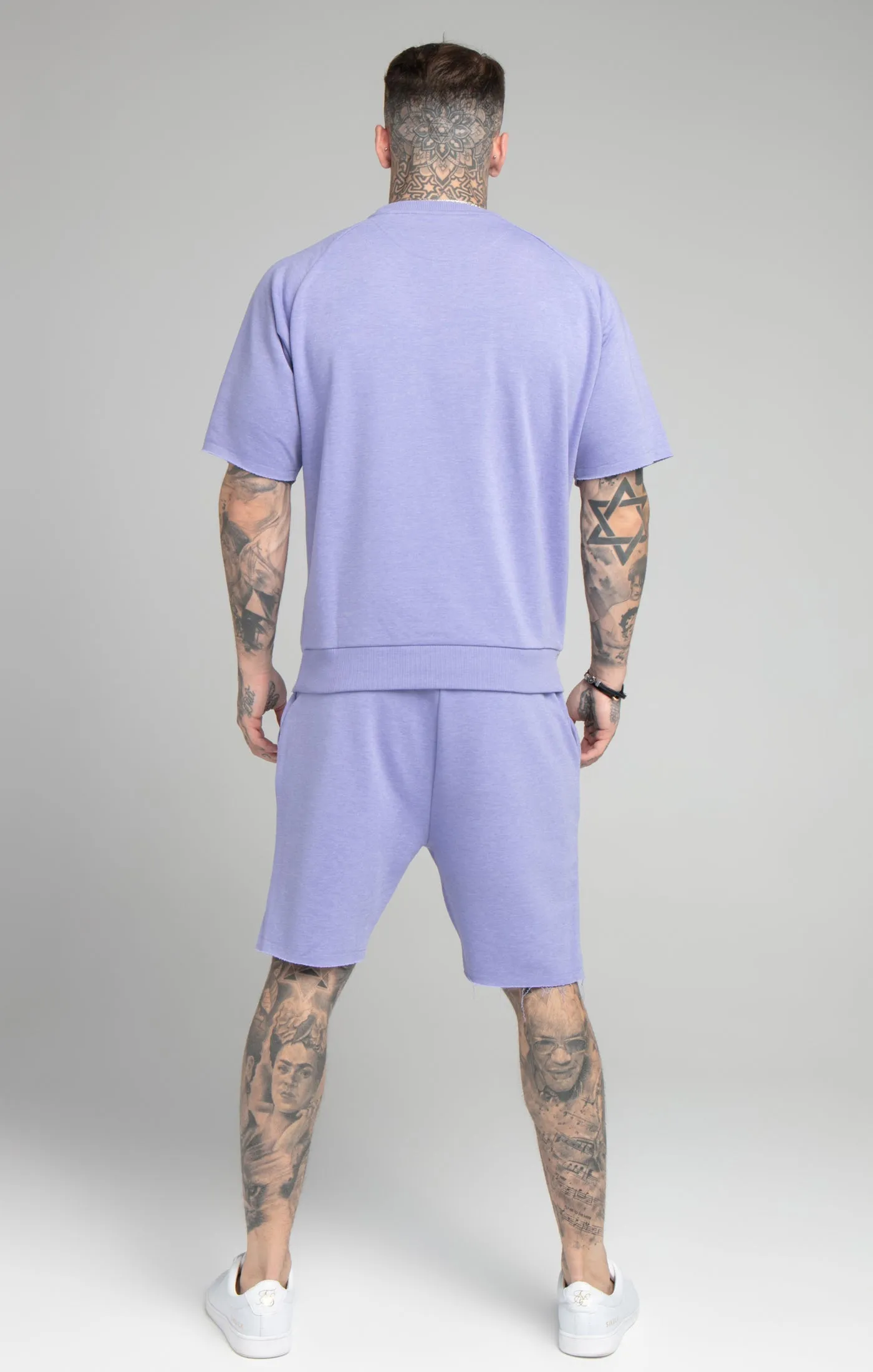 Purple Marl Relaxed Crew Sweatshirt sold by Siksilk product image thumbnail 5