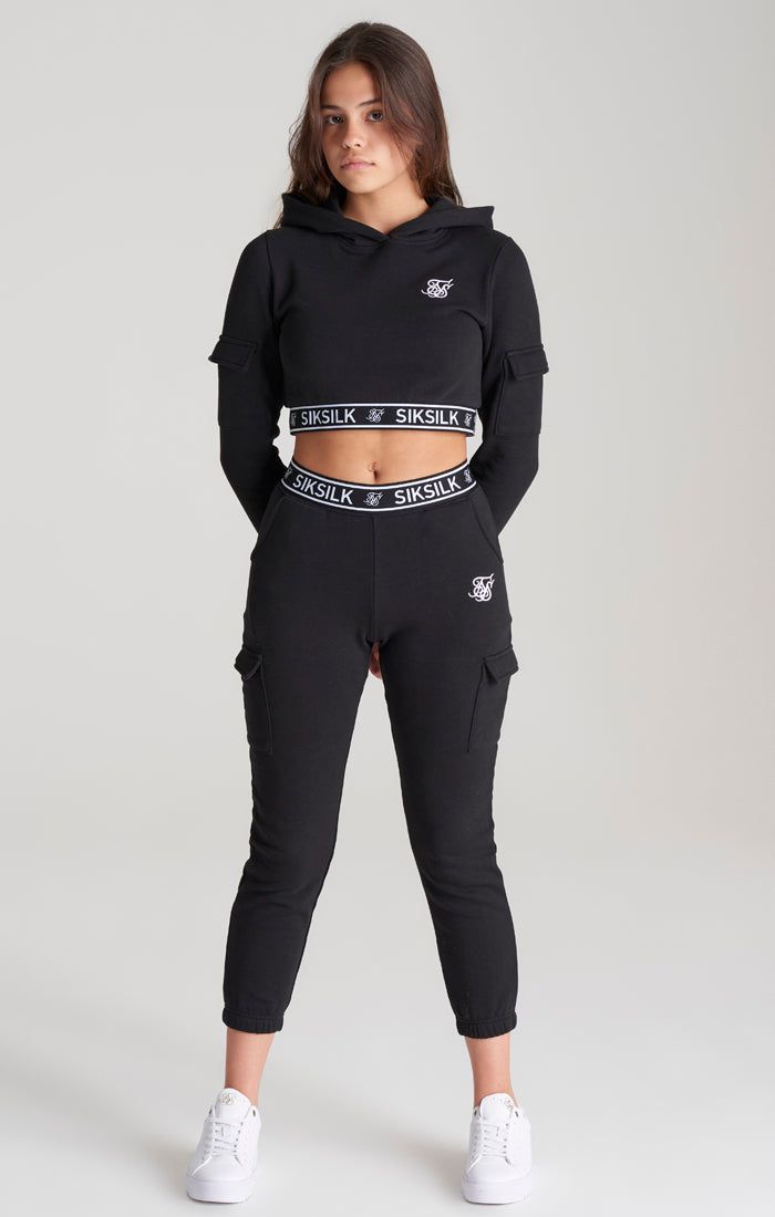 Girls Black Cargo Track Top sold by Siksilk product image thumbnail 7