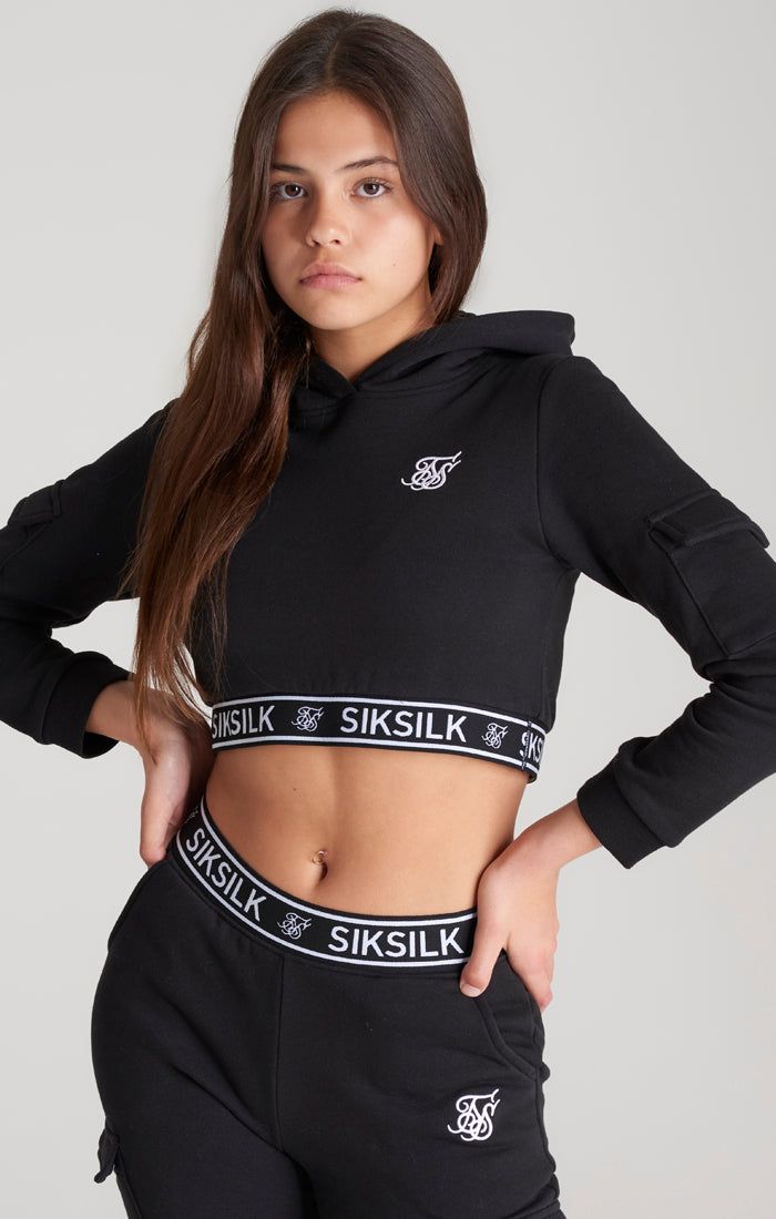 Girls Black Cargo Track Top sold by Siksilk product image thumbnail 2