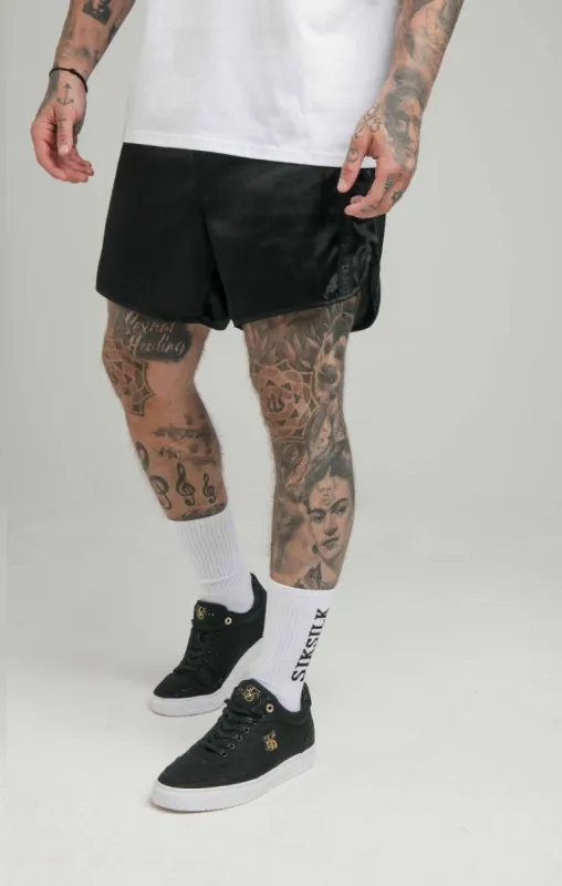 Black Satin Short sold by Siksilk