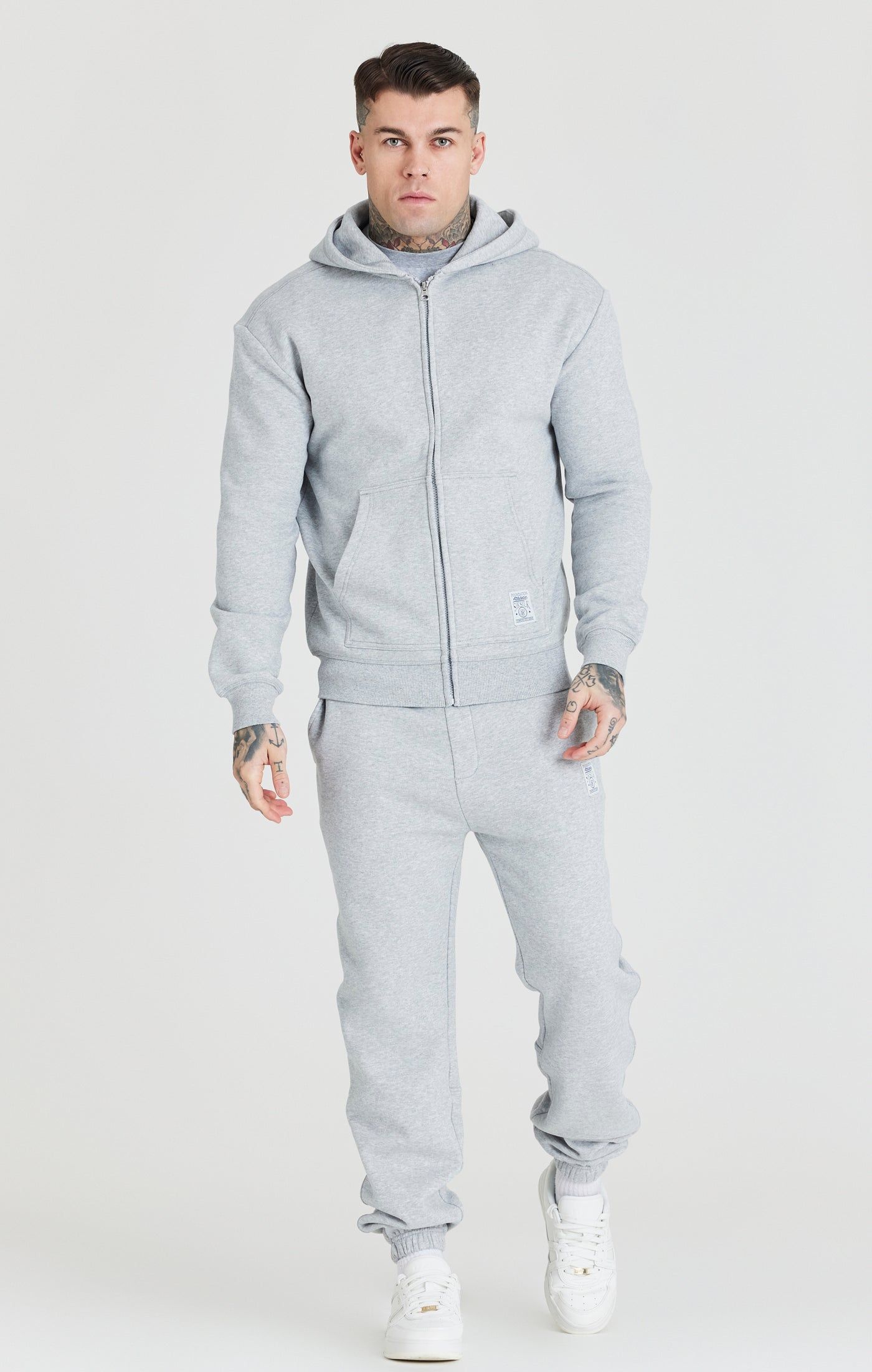 Grey Foundation Zip Through Hoodie sold by Siksilk product image thumbnail 3