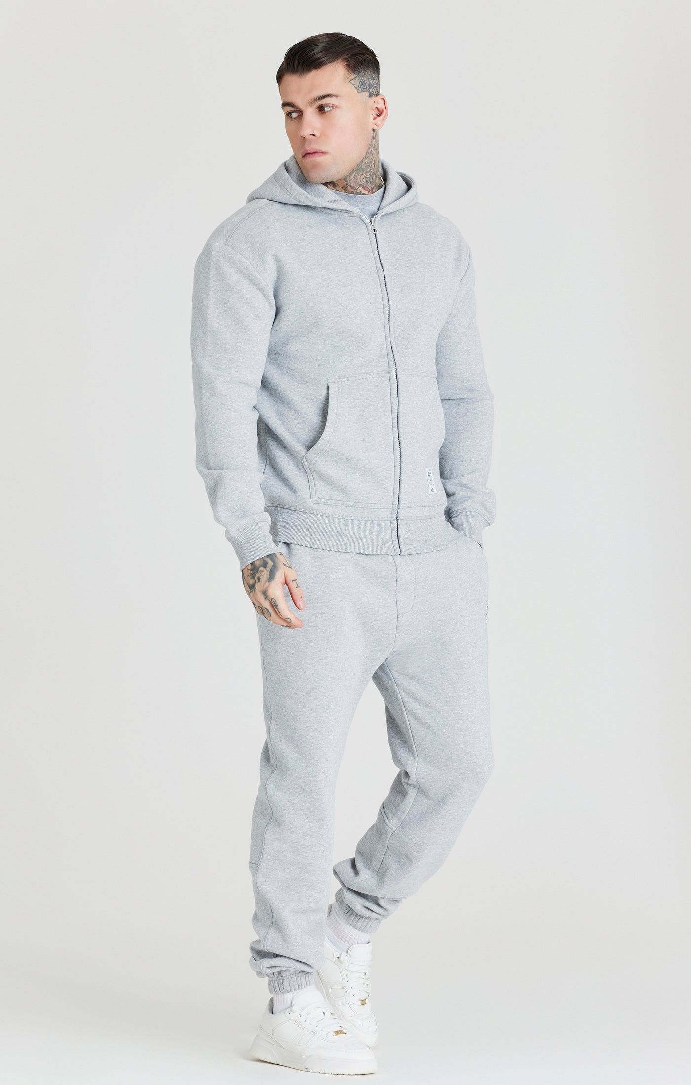 Grey Foundation Zip Through Hoodie sold by Siksilk product image thumbnail 4