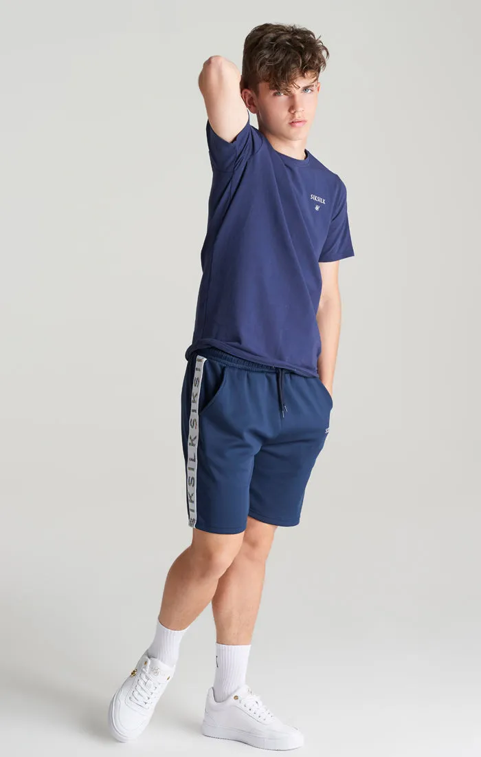 Boys Navy Taped Short sold by Siksilk product image thumbnail 4