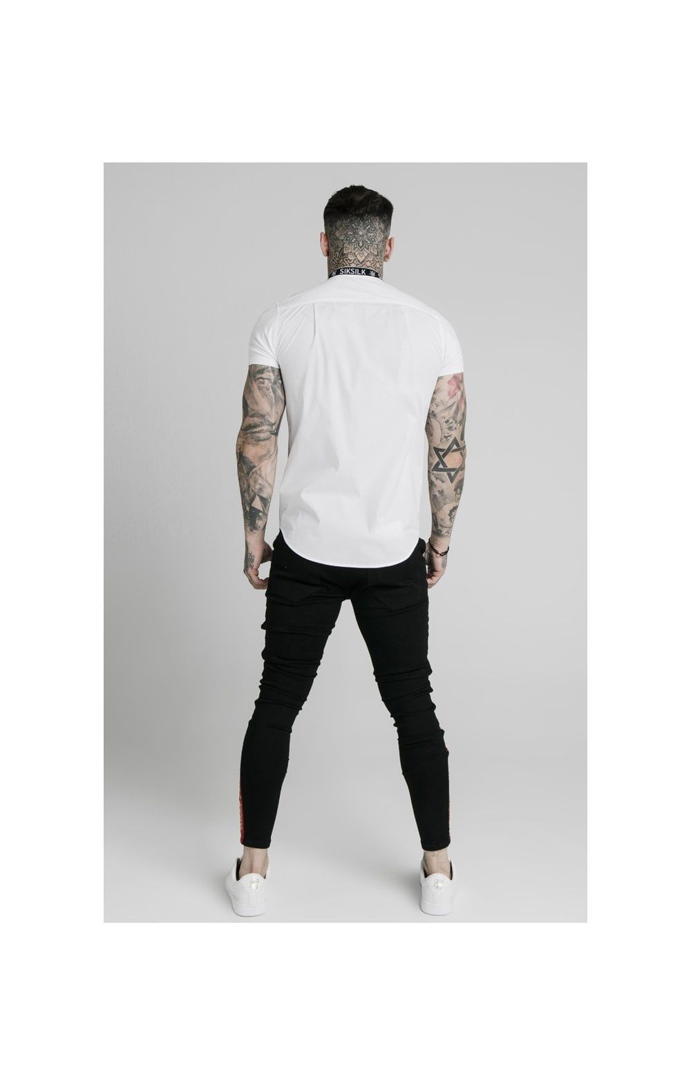 SikSilk S/S Tape Collar Shirt - White sold by Siksilk product image thumbnail 5