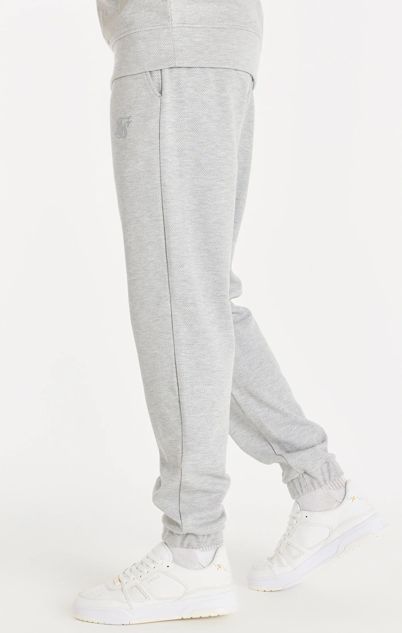 Grey Marl Textured Relaxed Jogger sold by Siksilk product image thumbnail 2