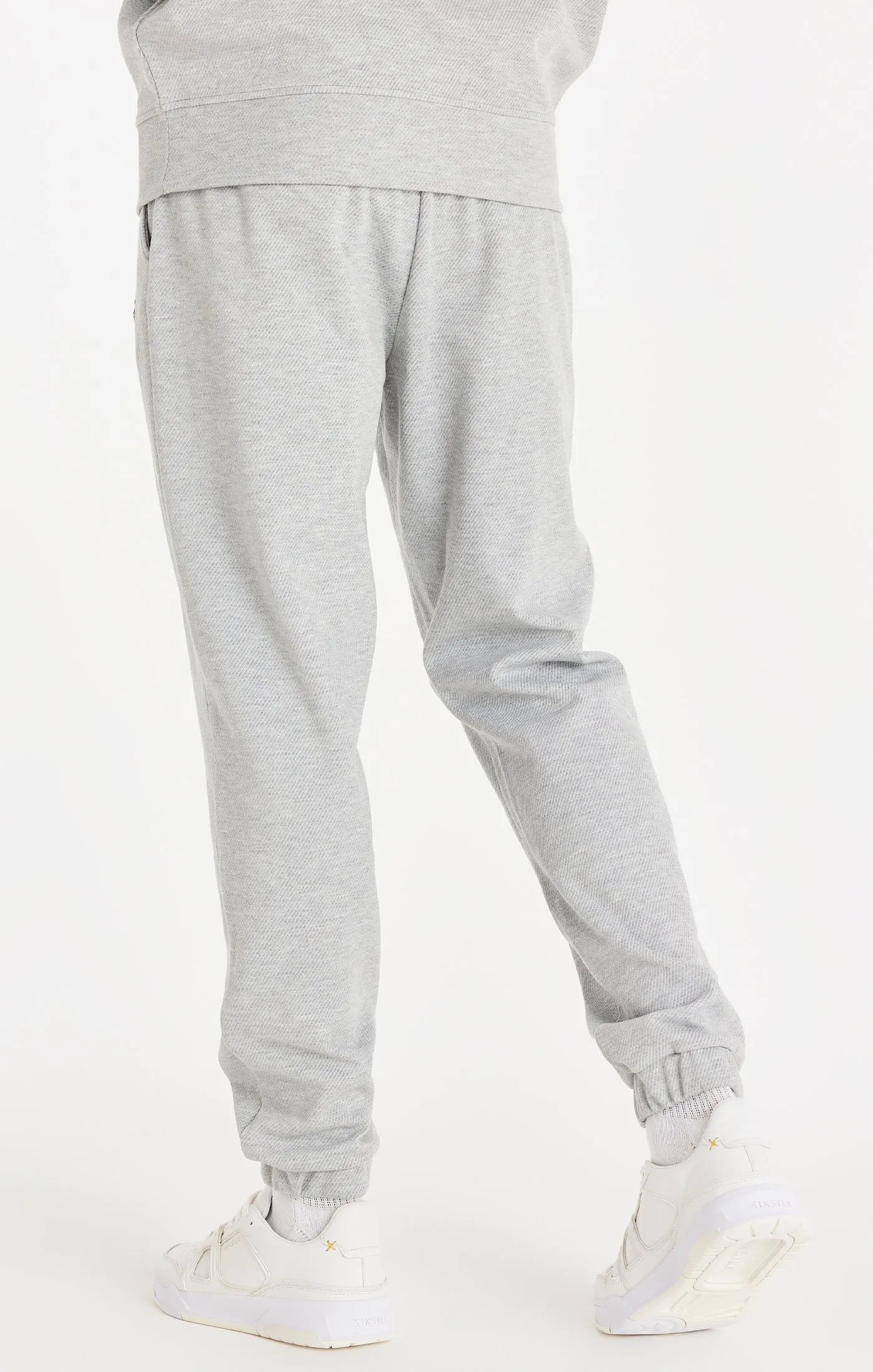 Grey Marl Textured Relaxed Jogger sold by Siksilk product image thumbnail 3